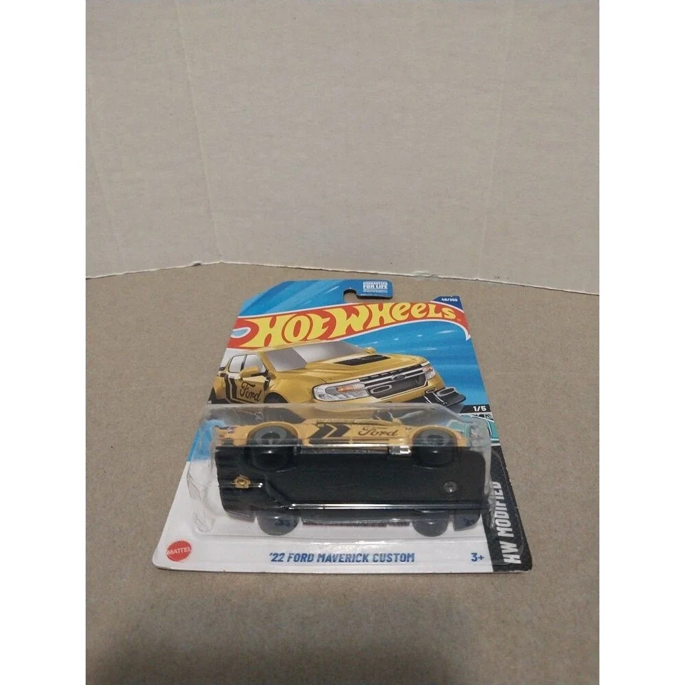 Hot Wheels 22 Ford Maverick Custom Yellow 49/250. HW Modified.